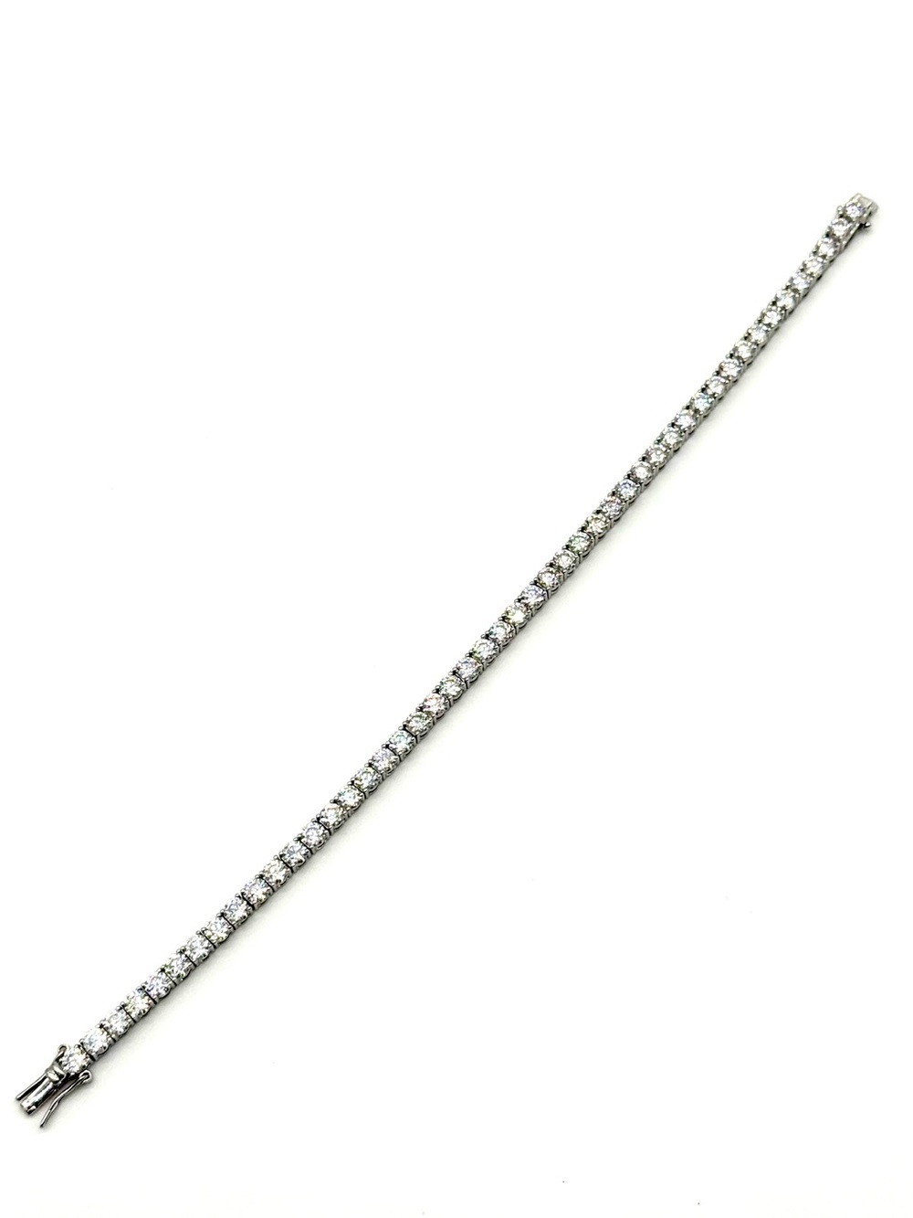 925 Silver, 13.5CTW Moissanite Tennis Bracelet - 7.5”